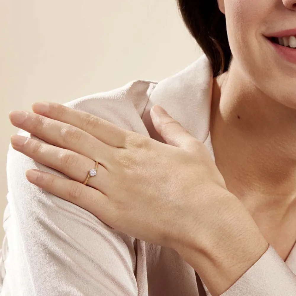 Bague Solitaire Lysia Or Jaune Diamant|Marc Orian New
