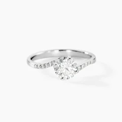 Bague Solitaire Maelane Argent Blanc Oxyde De Zirconium