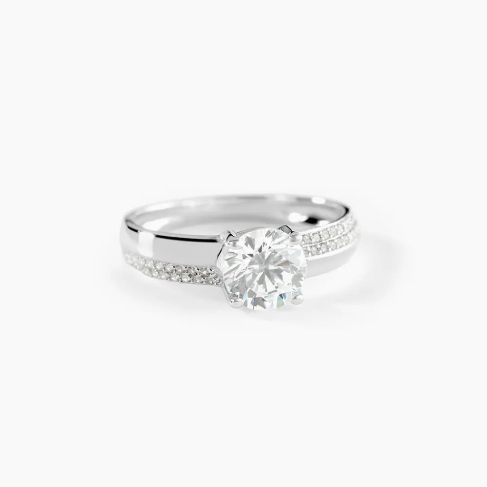 Bague Solitaire Messine De Zirconium|Marc Orian Online