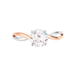 Bague Solitaire Micheline Or Bicolore Oxyde De Zirconium|Marc Orian Discount