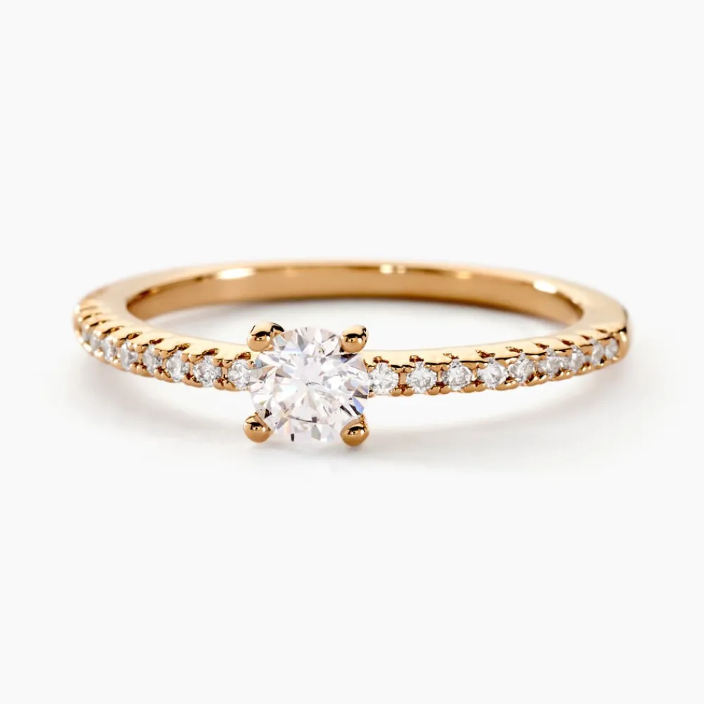 Bague Solitaire Mireilla Plaqué Or Jaune Oxyde De Zirconium|Marc Orian Outlet