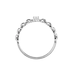 Bague Solitaire Moccus Argent Blanc Oxyde De Zirconium|Marc Orian Outlet