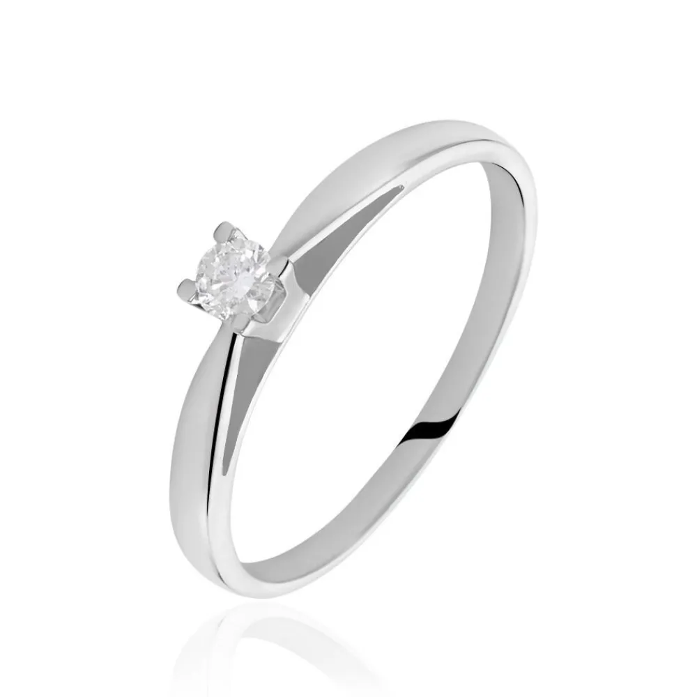 Bague Solitaire Morrigane Or Blanc Diamant|Marc Orian Discount