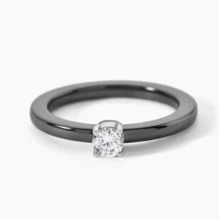 Bague Solitaire Nigelia Argent Blanc Oxyde De Zirconium