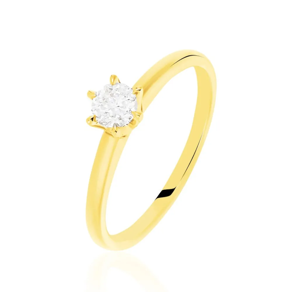 Bague Solitaire Niva Or Jaune Diamant|Marc Orian Discount