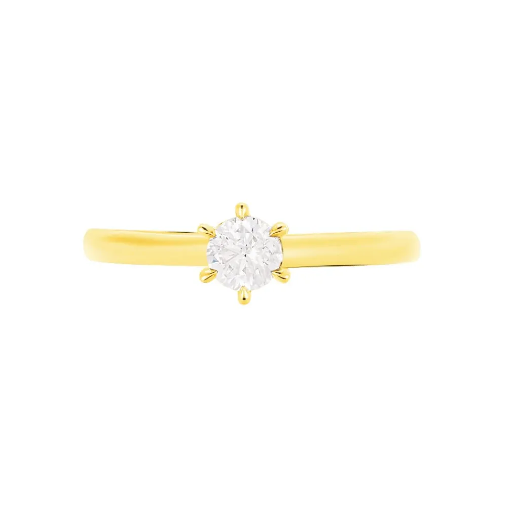 Bague Solitaire Niva Or Jaune Diamant|Marc Orian Discount