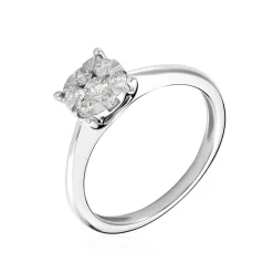 Bague Solitaire Or Blanc Dream Diamants|Marc Orian Online