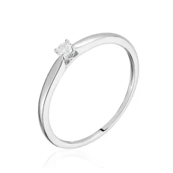 Bague Solitaire Or Blanc Flora Diamant|Marc Orian Clearance