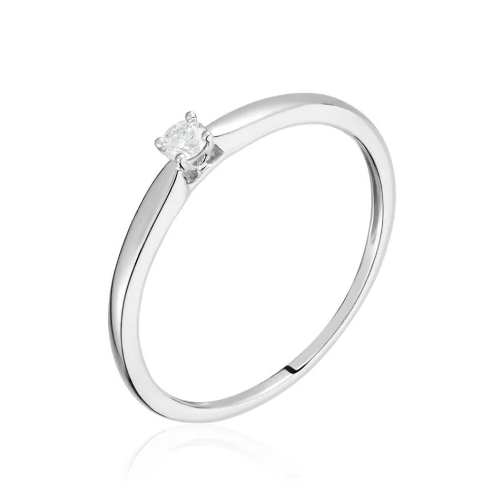 Bague Solitaire Or Blanc Flora Diamant|Marc Orian Clearance