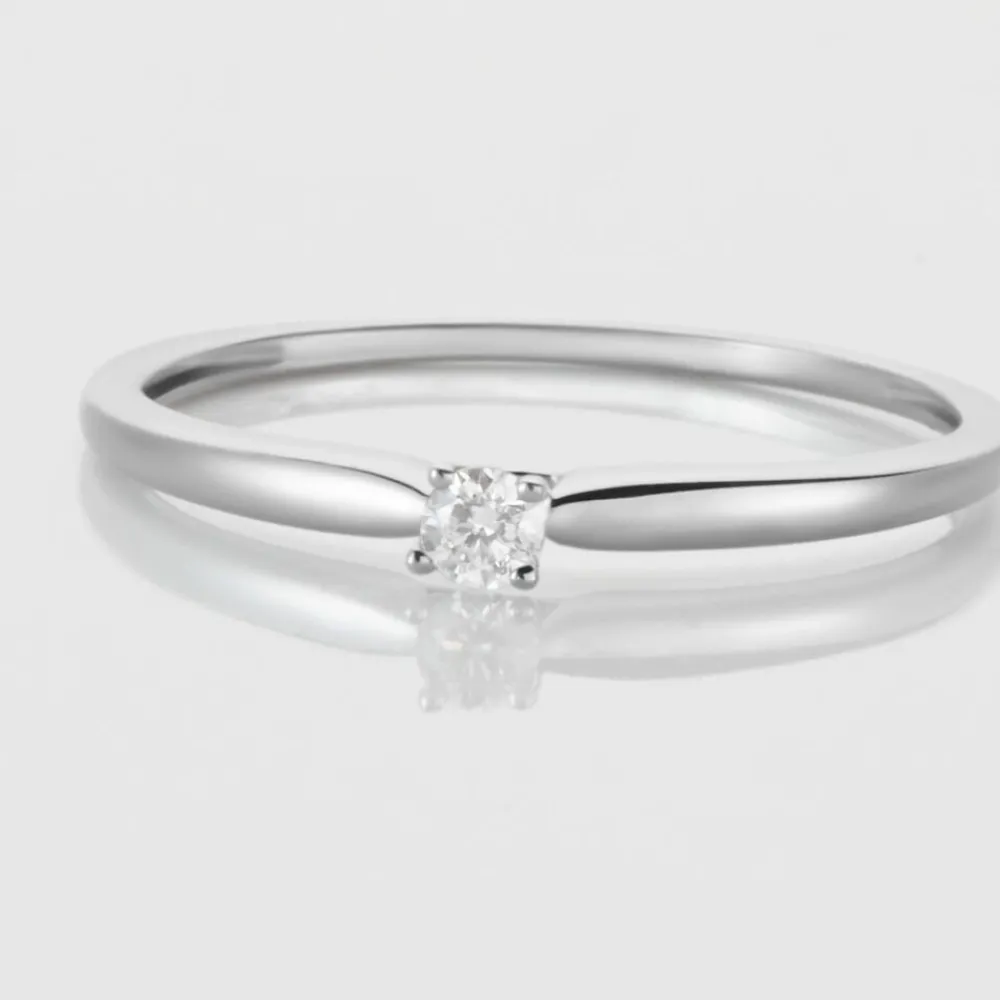 Bague Solitaire Or Blanc Flora Diamant|Marc Orian Clearance