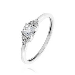 Bague Solitaire Or Blanc Neilina Diamants Synthétiques