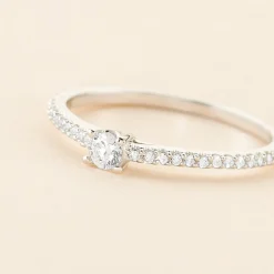 Bague Solitaire Or Blanc Nyala Diamants