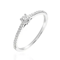 Bague Solitaire Or Blanc Nyala Diamants