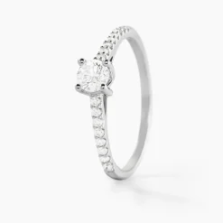 Bague Solitaire Or Blanc Nyala Diamants