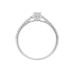 Bague Solitaire Or Blanc Nyala Diamants