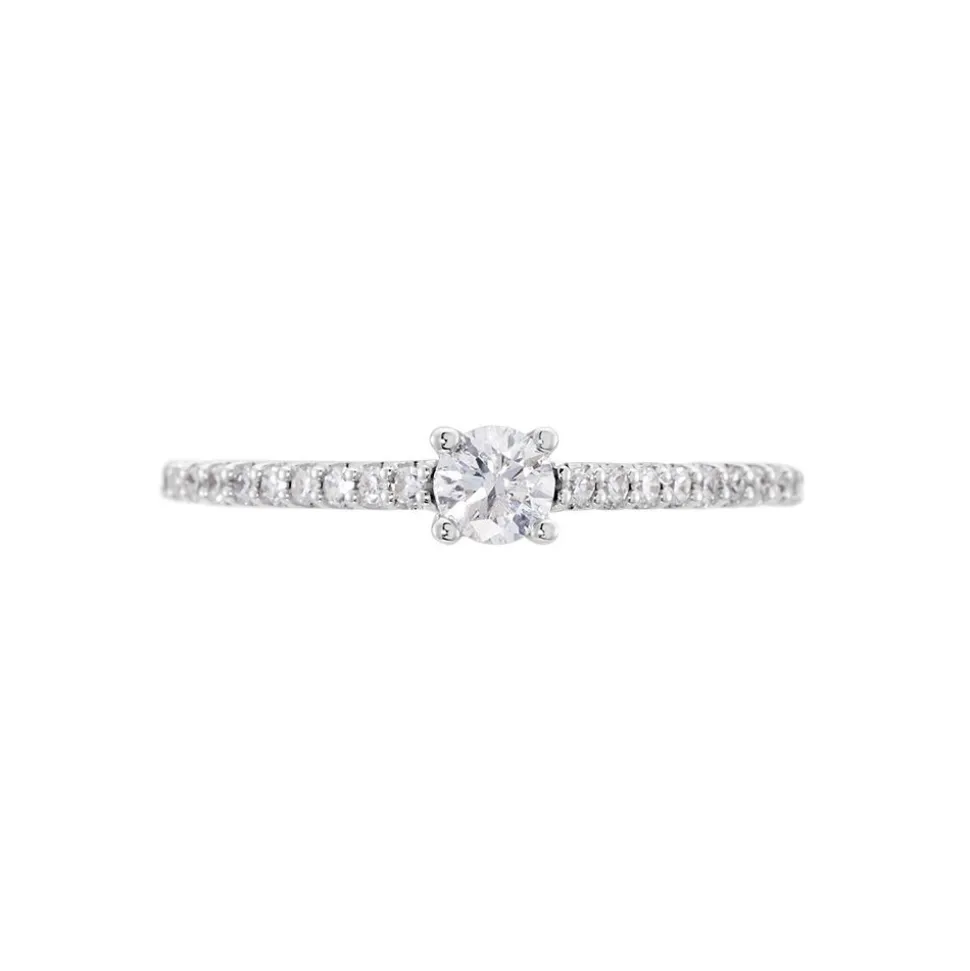 Bague Solitaire Or Blanc Nyala Diamants