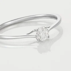 Bague Solitaire Or Blanc Solenia Diamant|Marc Orian