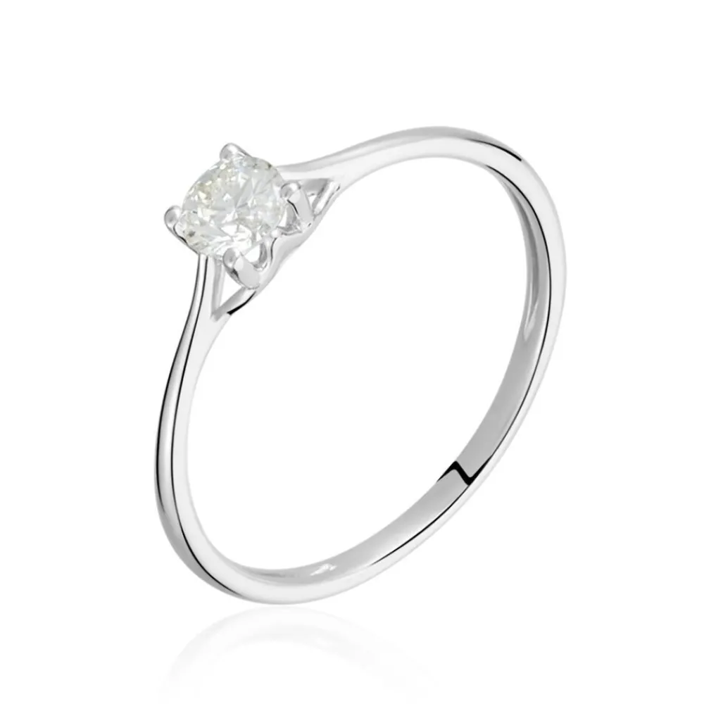 Bague Solitaire Or Blanc Solenia Diamant|Marc Orian Hot