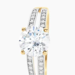 Bague Solitaire Or Jaune Anthyme Oxyde De Zirconium|Marc Orian New