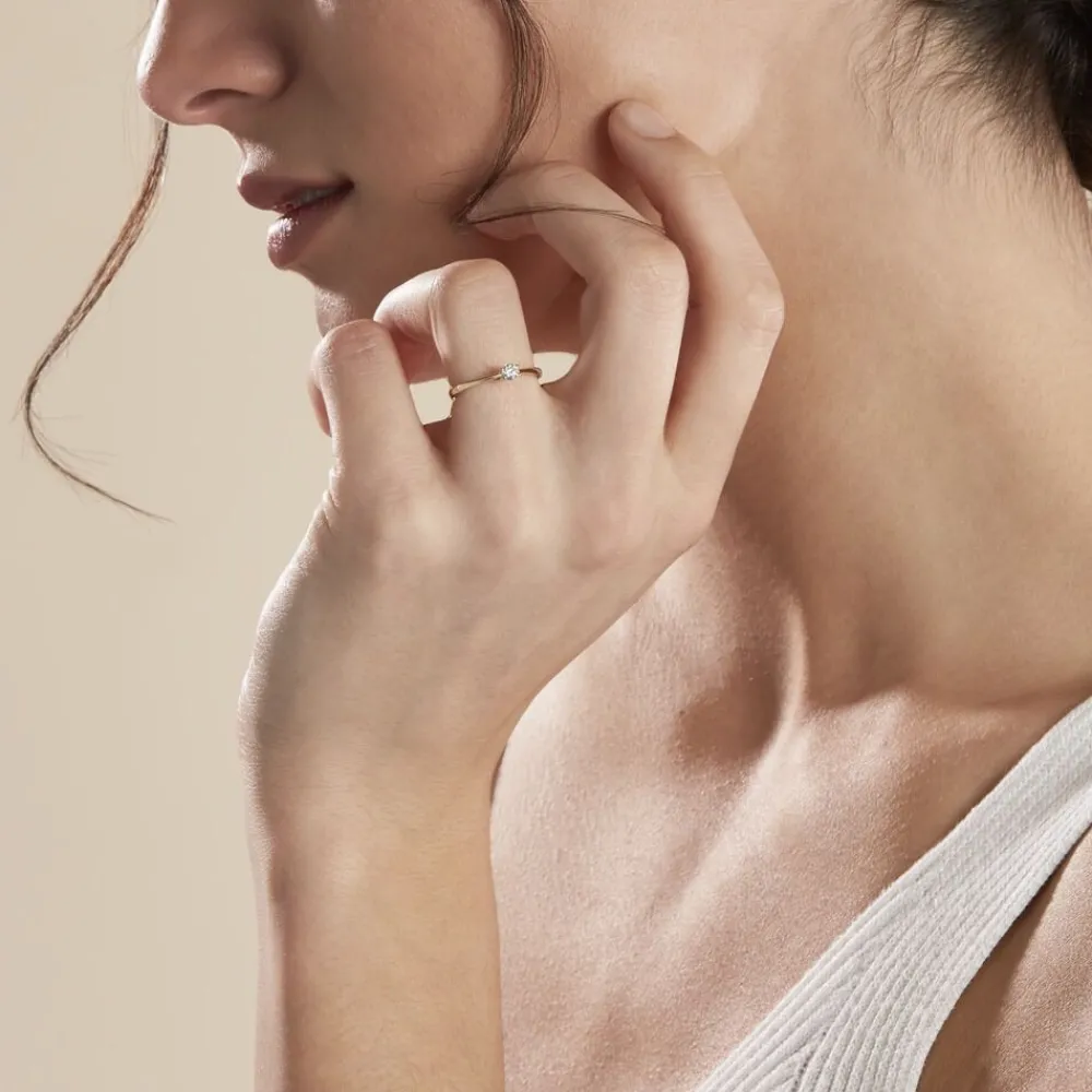 Bague Solitaire Or Jaune Solenia Diamant|Marc Orian Online