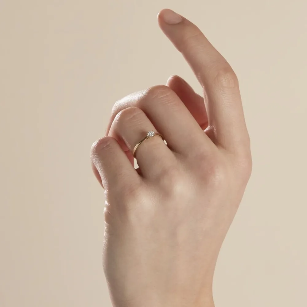 Bague Solitaire Or Jaune Solenia Diamant|Marc Orian Online