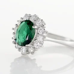 Bague Solitaire Perez Argent Blanc Oxyde De Zirconium