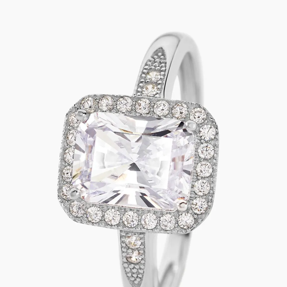 Bague Solitaire Pilar Argent Blanc Oxyde De Zirconium|Marc Orian Sale