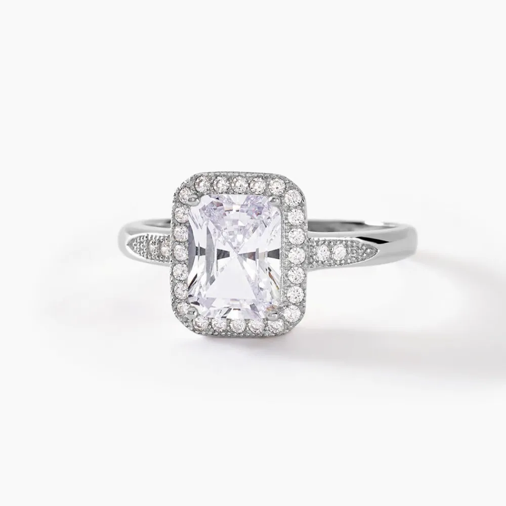 Bague Solitaire Pilar Argent Blanc Oxyde De Zirconium|Marc Orian Sale