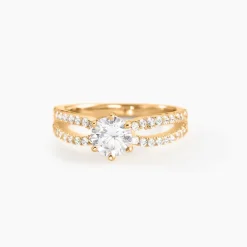 Bague Solitaire Plaqué Or Jaune Melaina Oxyde De Zirconium|Marc Orian Sale