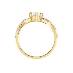 Bague Solitaire Plaqué Or Jaune Arienne Oxydes De Zirconium|Marc Orian New