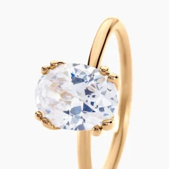 Bague Solitaire Plaqué Or Liber Oxyde De Zirconium|Marc Orian Discount