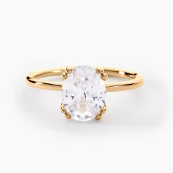 Bague Solitaire Plaqué Or Liber Oxyde De Zirconium|Marc Orian Discount