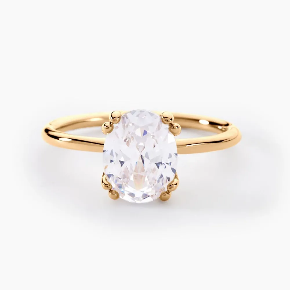 Bague Solitaire Plaqué Or Liber Oxyde De Zirconium|Marc Orian Discount