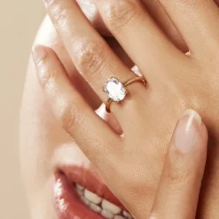 Bague Solitaire Plaqué Or Liber Oxyde De Zirconium|Marc Orian Discount