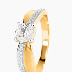 Bague Solitaire Raska Or Jaune Oxyde De Zirconium|Marc Orian