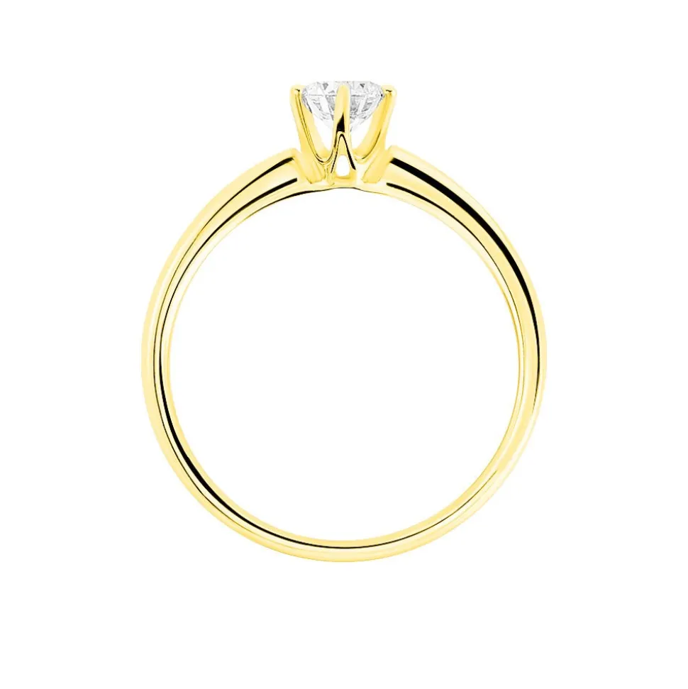 Bague Solitaire Ruken Or Jaune Diamant