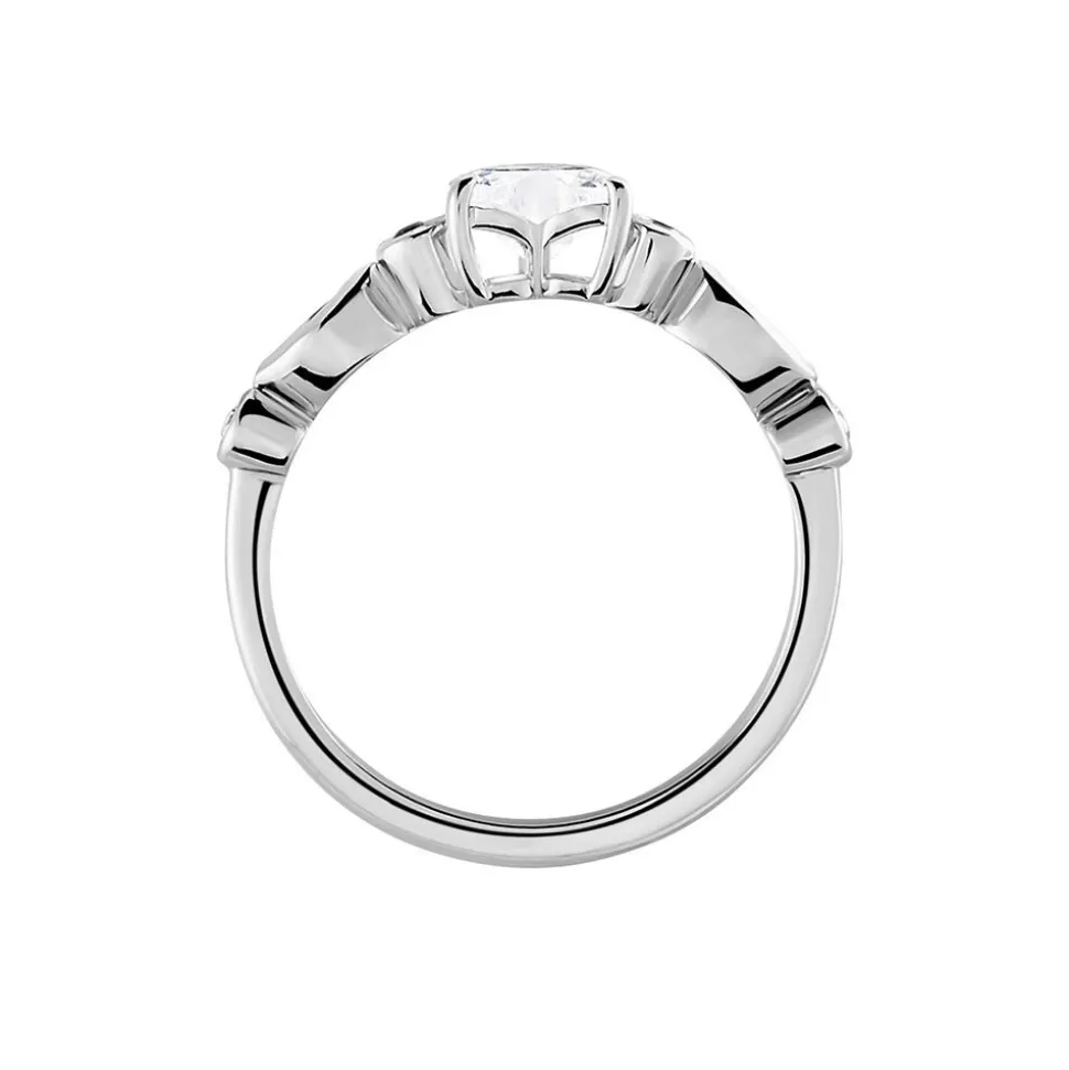 Bague Solitaire Sagan Argent Blanc Oxyde De Zirconium