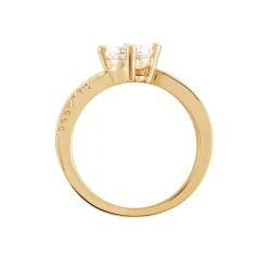 Bague Solitaire Sarah-lee Plaqué Or Jaune Oxyde De Zirconium|Marc Orian Outlet