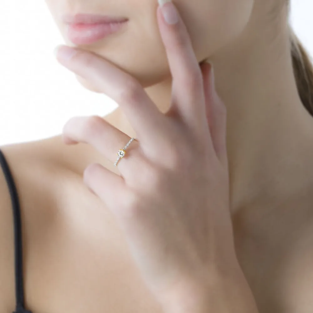Bague Solitaire Sedonia Or Jaune Oxyde De Zirconium|Marc Orian Sale