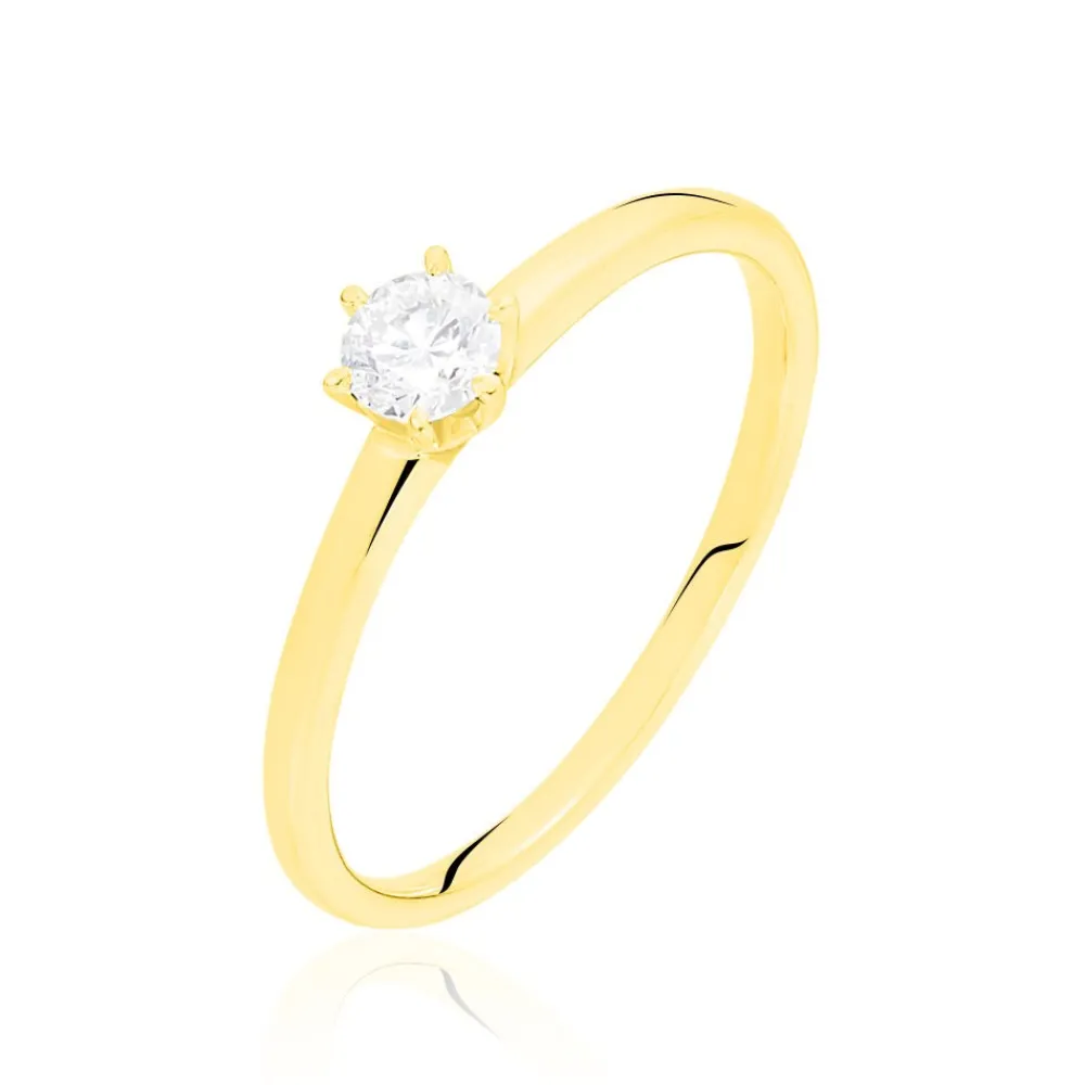 Bague Solitaire Seynabou Or Jaune Diamant|Marc Orian New