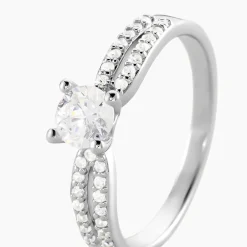 Bague Solitaire Solitea Argent Blanc Oxyde De Zirconium|Marc Orian Best