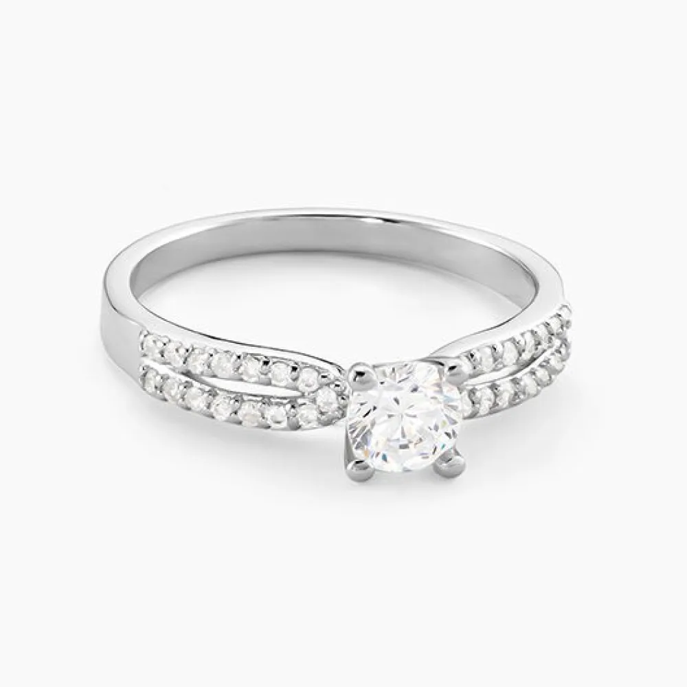 Bague Solitaire Solitea Argent Blanc Oxyde De Zirconium|Marc Orian Best