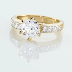 Bague Solitaire Stevie Plaqué Or Jaune Oxyde De Zirconium|Marc Orian Best