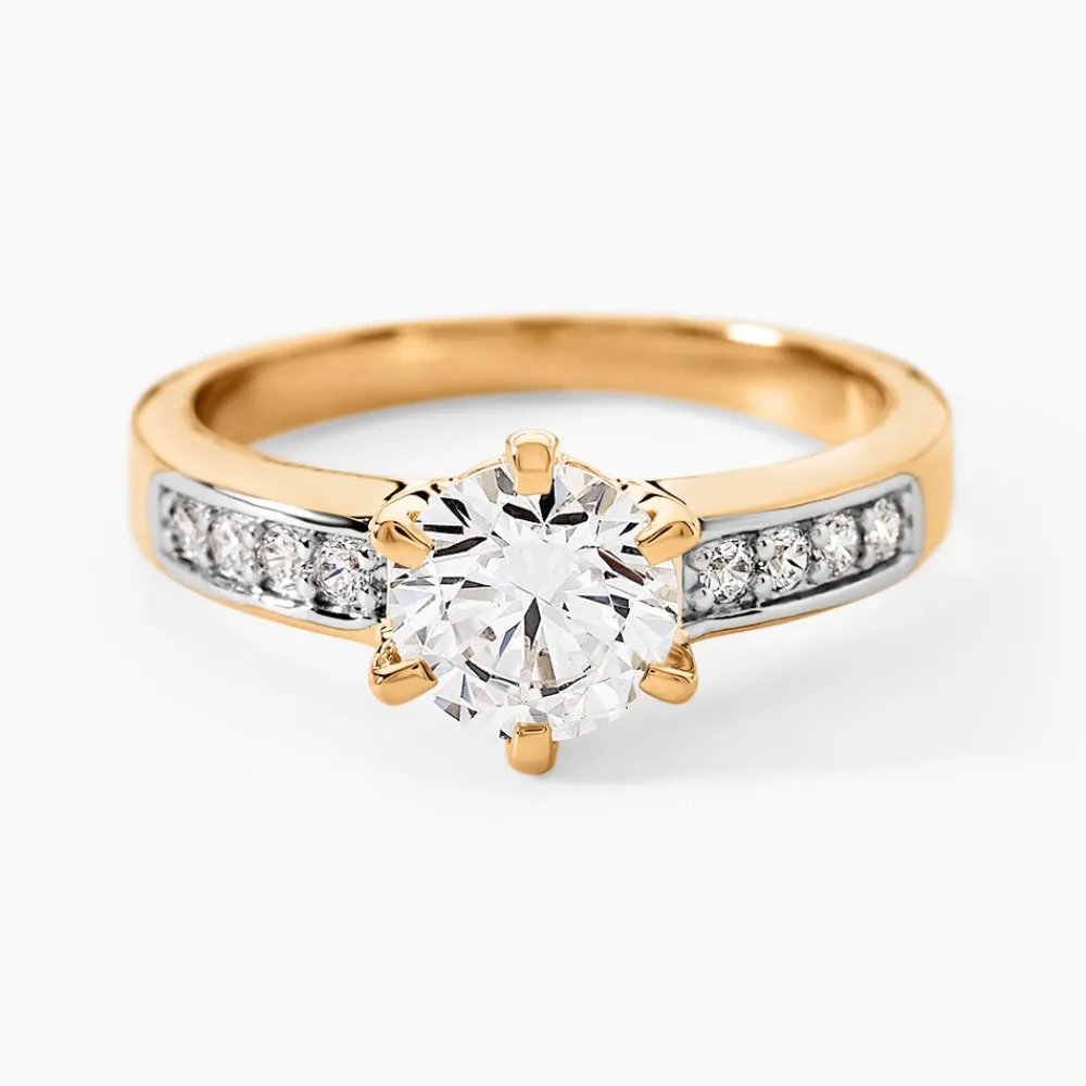 Bague Solitaire Stevie Plaqué Or Jaune Oxyde De Zirconium|Marc Orian Best
