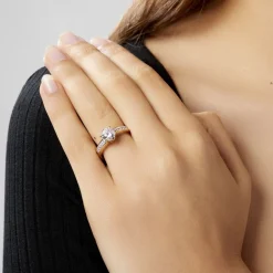 Bague Solitaire Stevie Plaqué Or Jaune Oxyde De Zirconium|Marc Orian Best