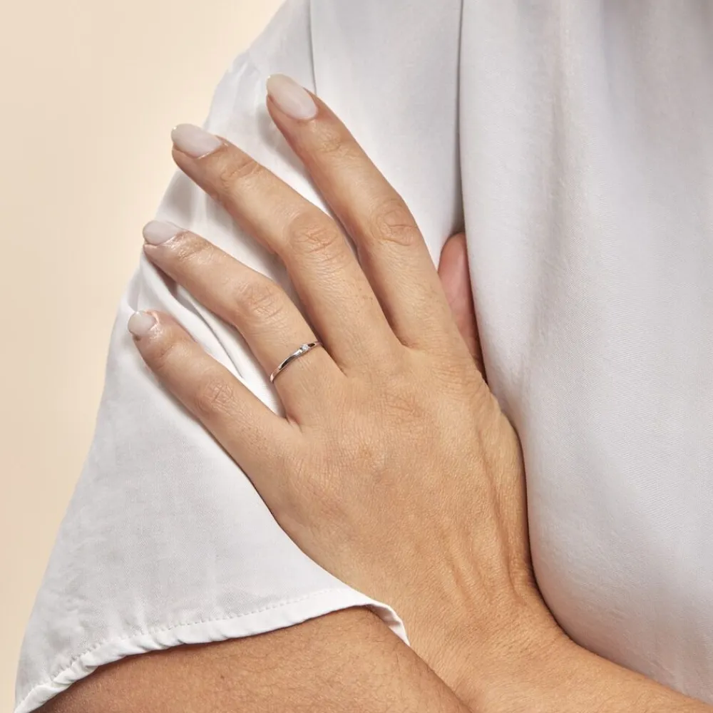 Bague Solitaire Superposition Or Blanc Diamant|Marc Orian Clearance
