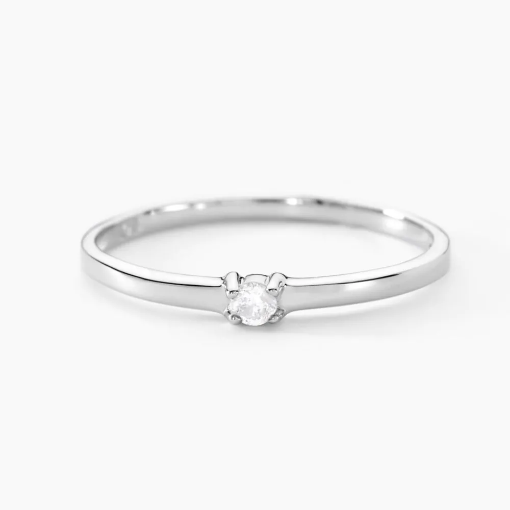 Bague Solitaire Superposition Or Blanc Diamant|Marc Orian Clearance