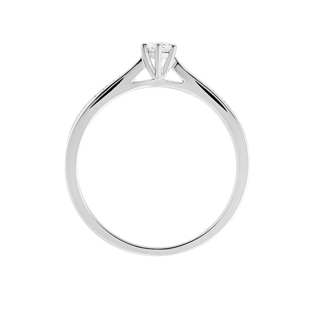 Bague Solitaire Symphonie Or Blanc Diamant|Marc Orian