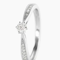 Bague Solitaire Symphonie Or Blanc Diamant|Marc Orian