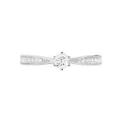 Bague Solitaire Symphonie Or Blanc Diamant|Marc Orian Discount